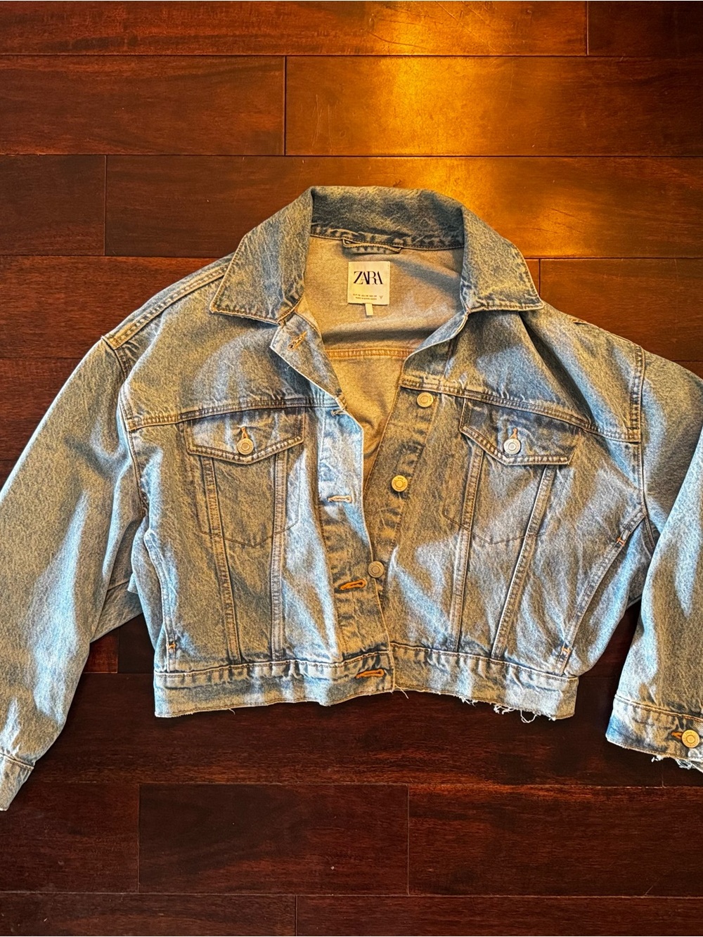 Zara Light Blue Denim Y2K Jacket / XS